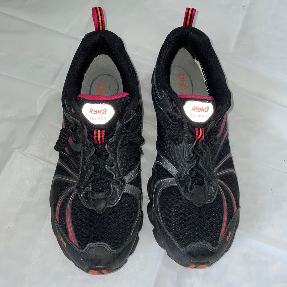 Ryka Black with Pink Trim Women's Athletic Sneakers